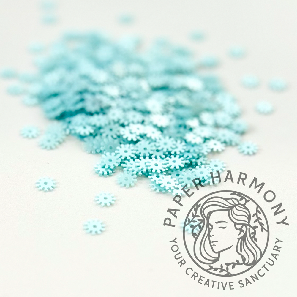 Blue Snowflake Sequins - 10 gm - Paper Harmony