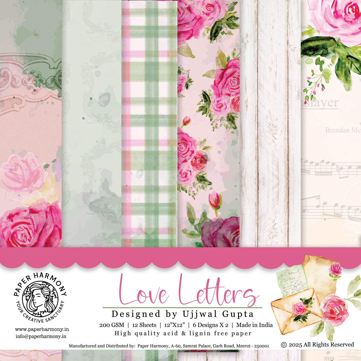 Love Letters Scrapbook Collection - Paper Harmony