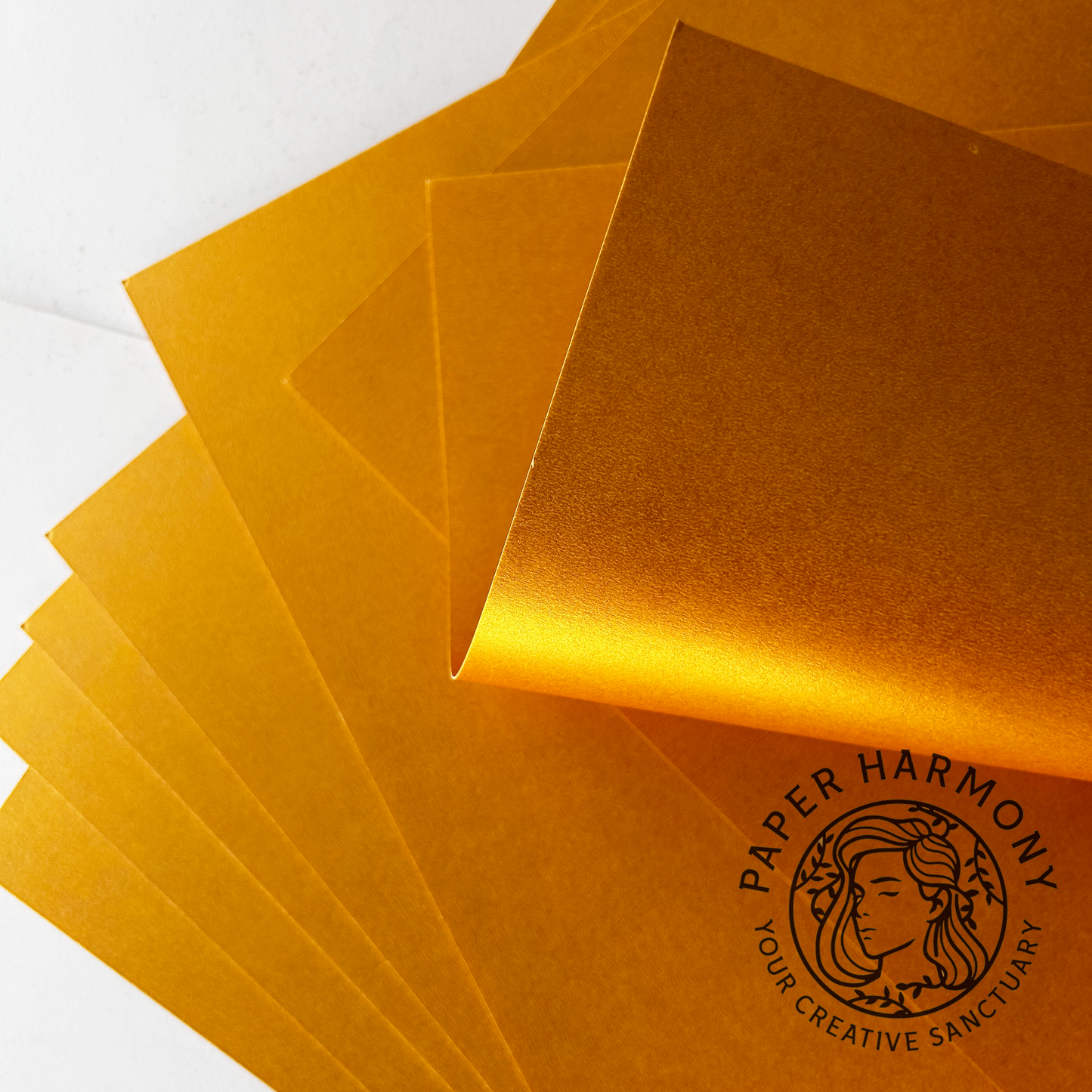 Yellow Gold Metallic Cardstock 12"x12" - 250 GSM