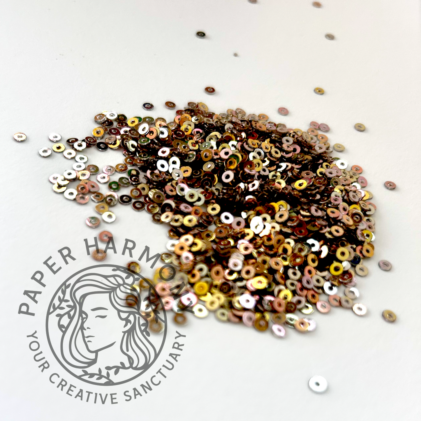 Golden Sand Sequins - 10 gm - Paper Harmony