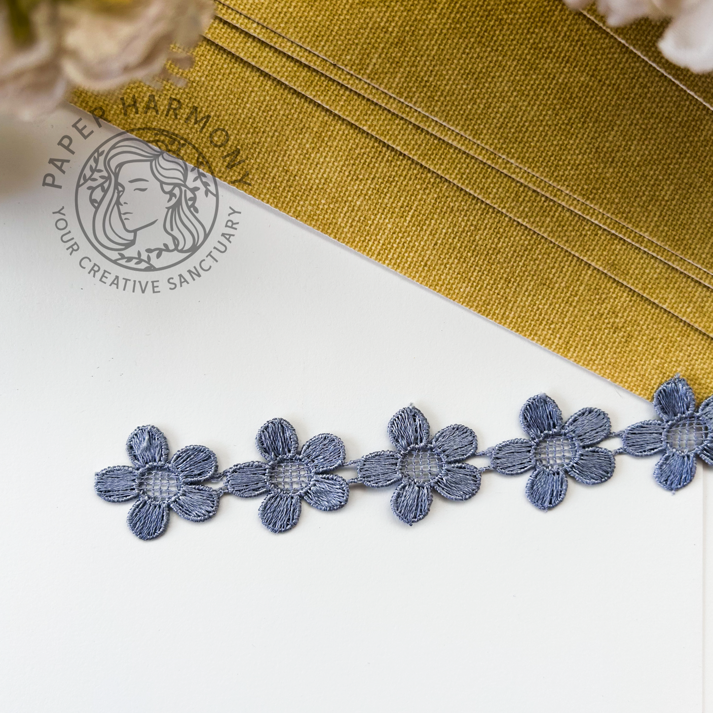 Floral Lace Grey, 1 MTR - Paper Harmony