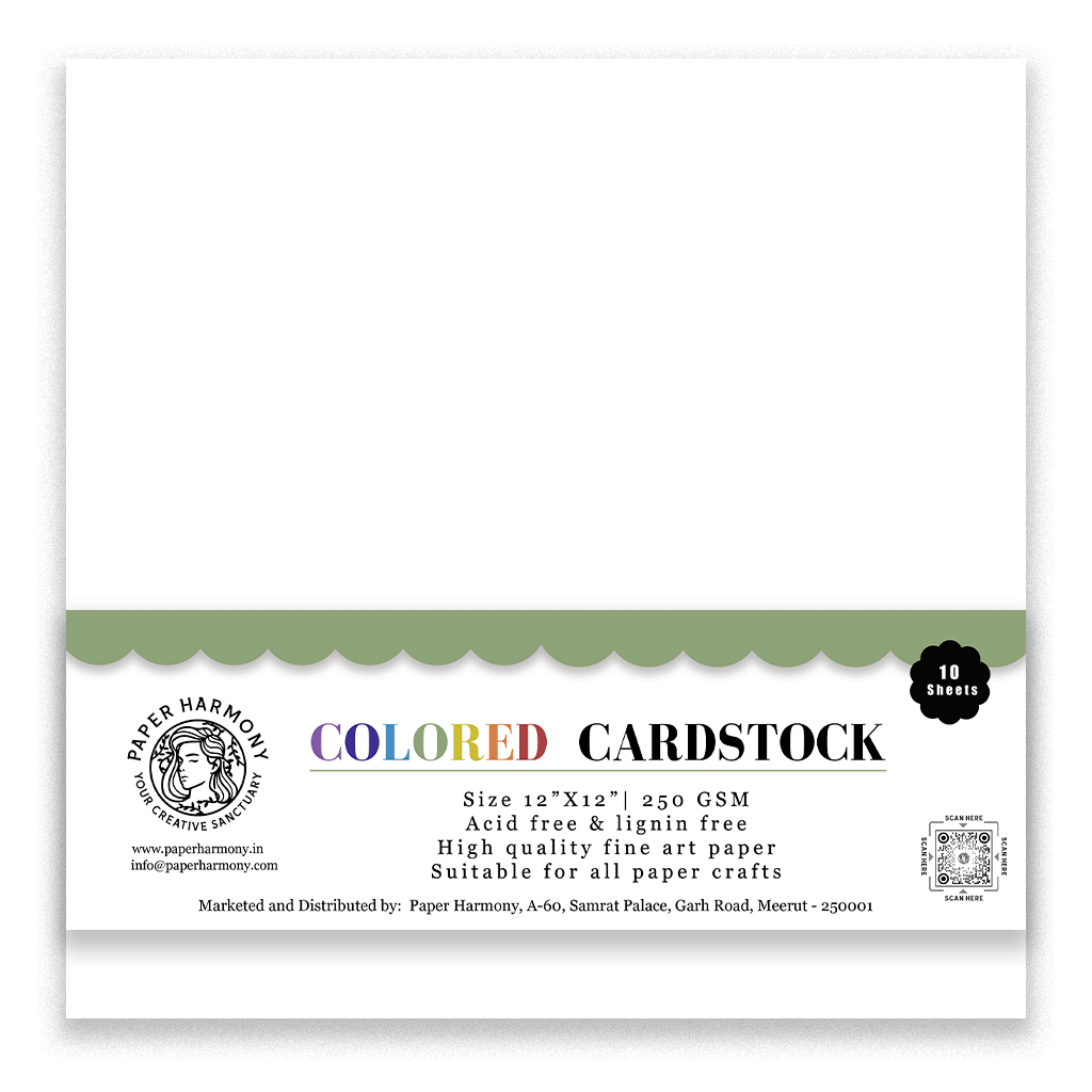 Ivory Cardstock 12"x12" - 250 GSM - Paper Harmony
