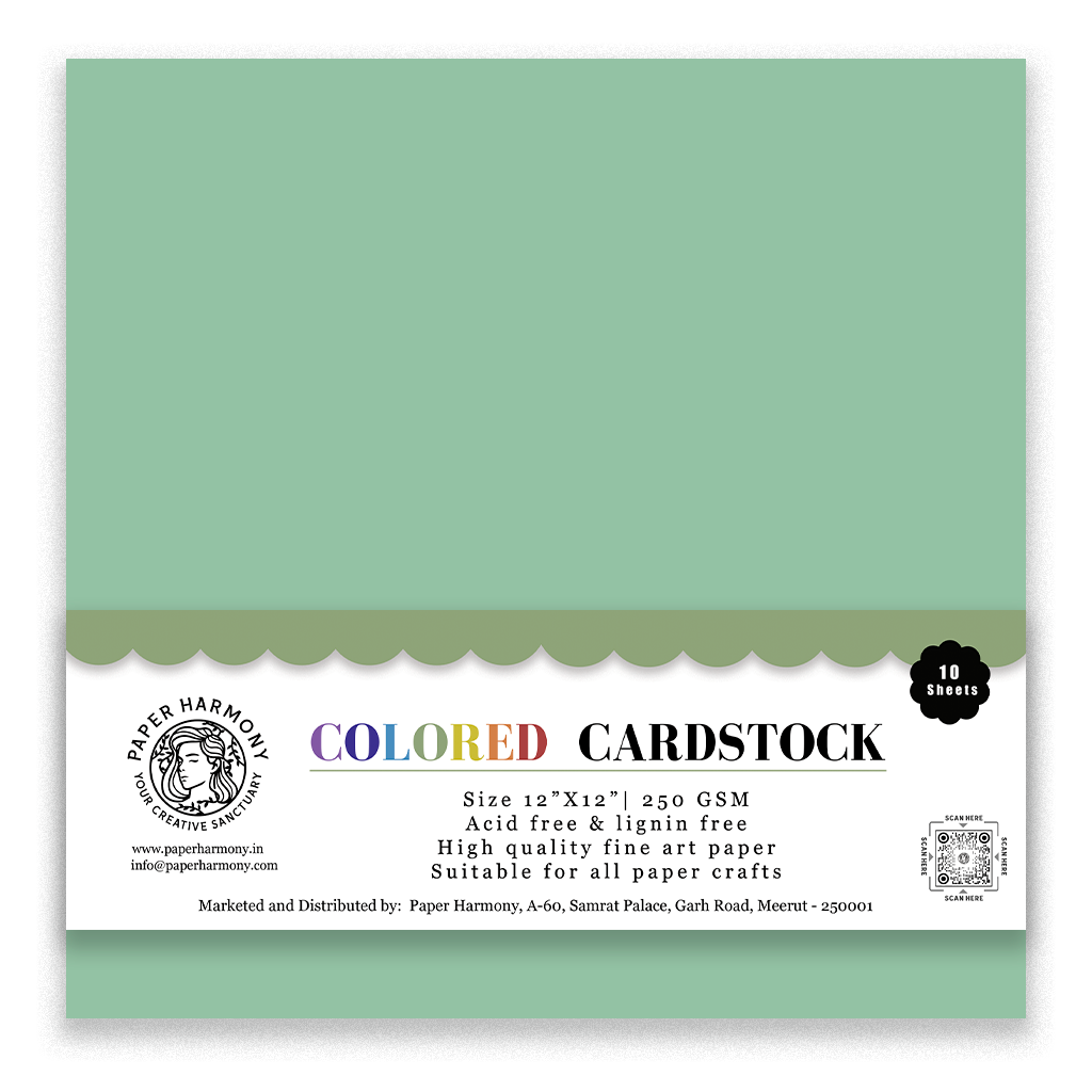 Matcha Tea Cardstock 12"x12" - 250 GSM - Paper Harmony