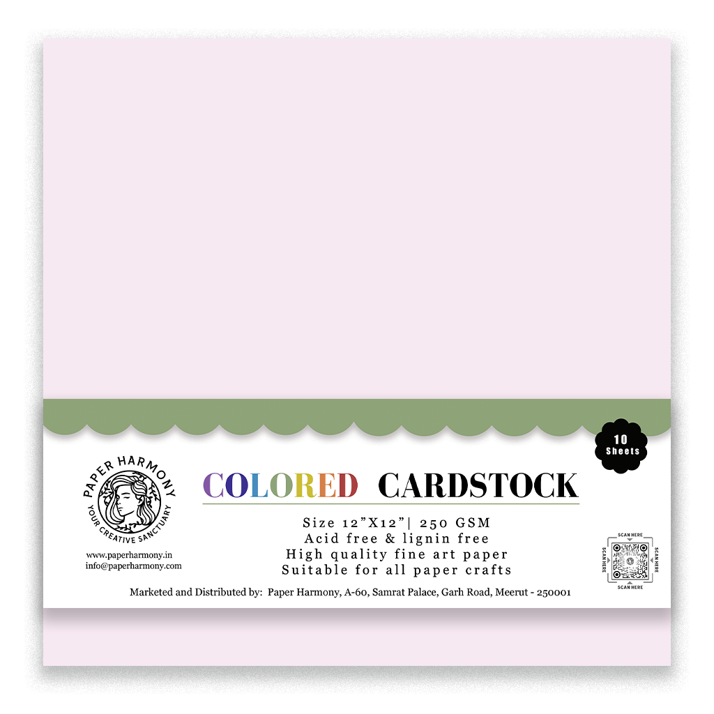 Pastel Pink Cardstock 12"x12" - 250 GSM - Paper Harmony