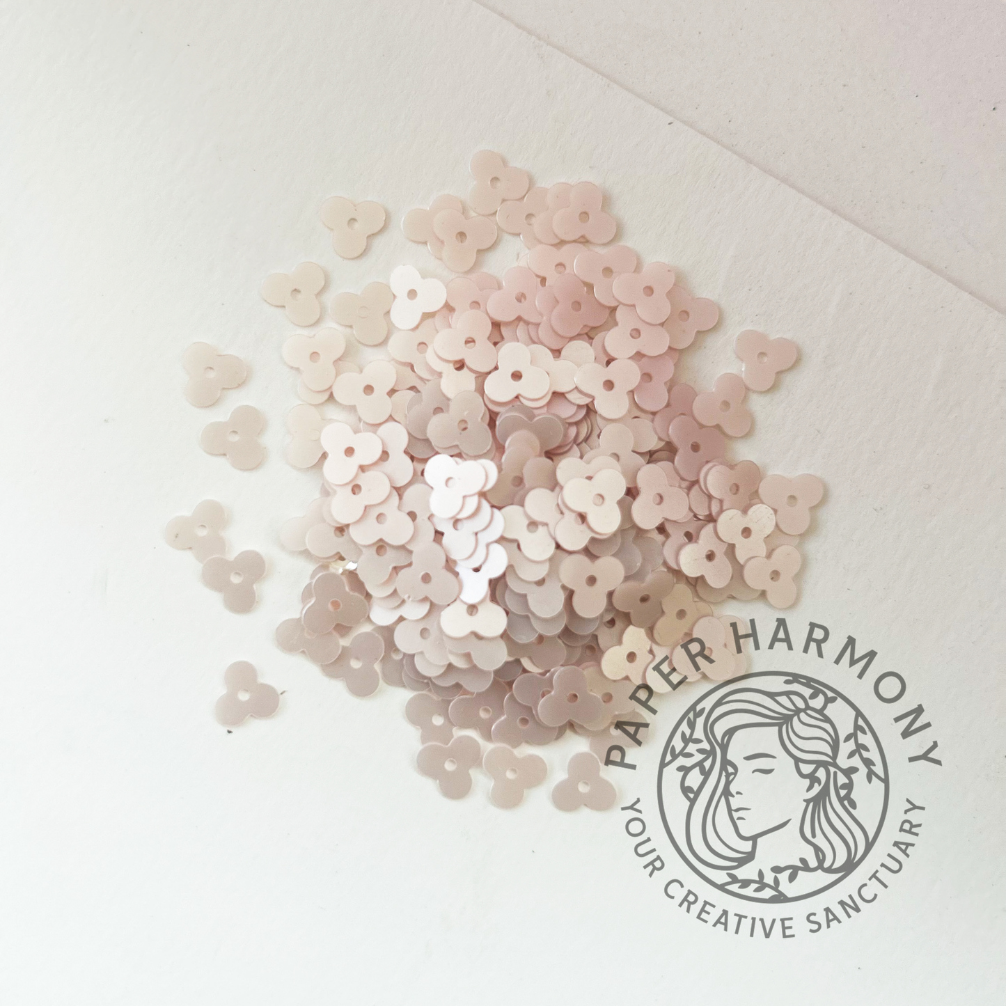 Pastel Pink Floral Sequins - 10 gm - Paper Harmony