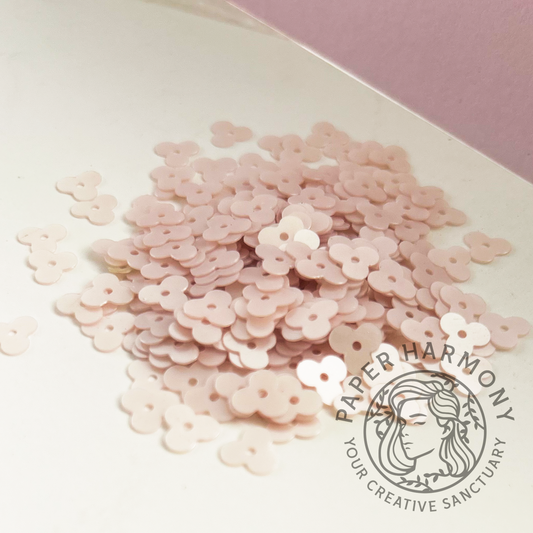 Pastel Pink Floral Sequins - 10 gm - Paper Harmony