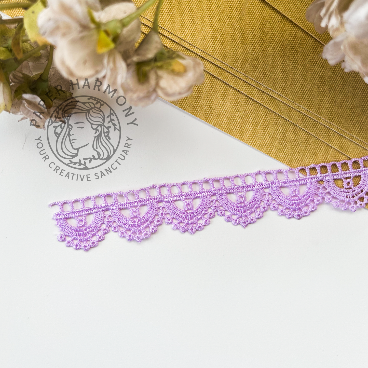 Scallop Lace Purple, 1 MTR - Paper Harmony
