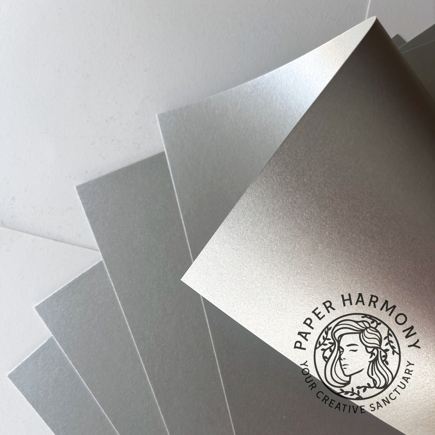 Majestic Silver Metallic Cardstock 12"x12" - 250 GSM