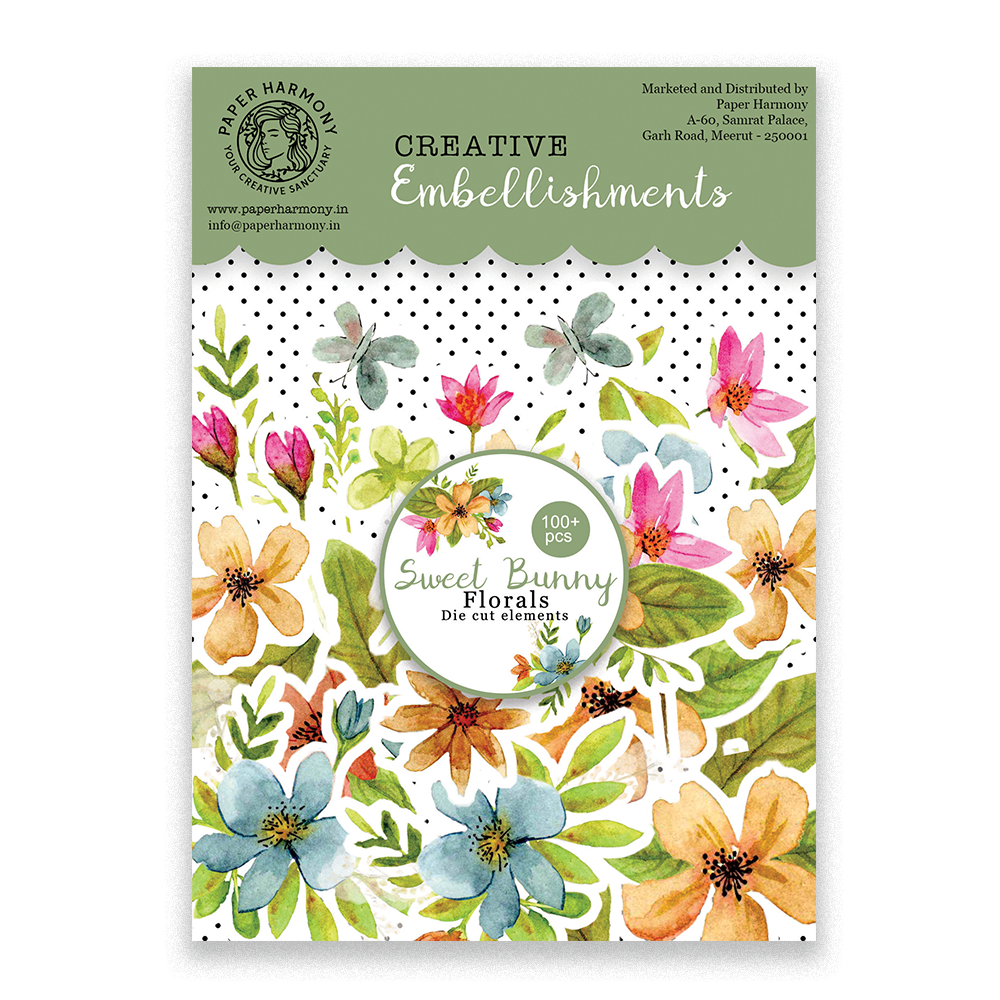 Sweet Bunny Florals - Die cut Elements - Paper Harmony