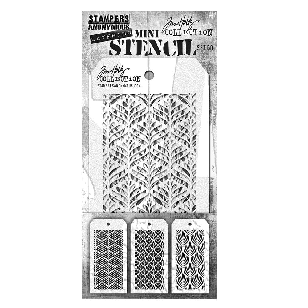 Tim Holtz Mini Layering Stencil Set #60 - Paper Harmony