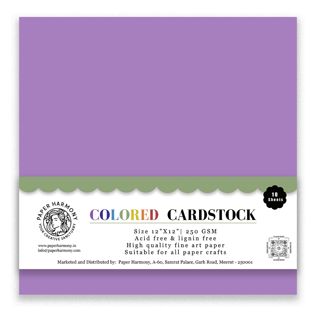 Violet Cardstock 12"x12" - 250 GSM - Paper Harmony