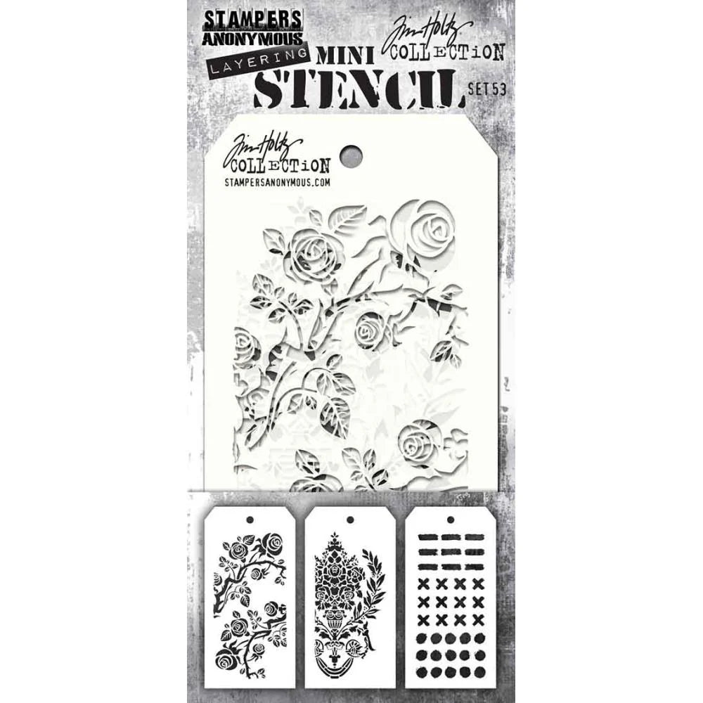 Tim Holtz Mini Layering Stencil Set #53 - Paper Harmony