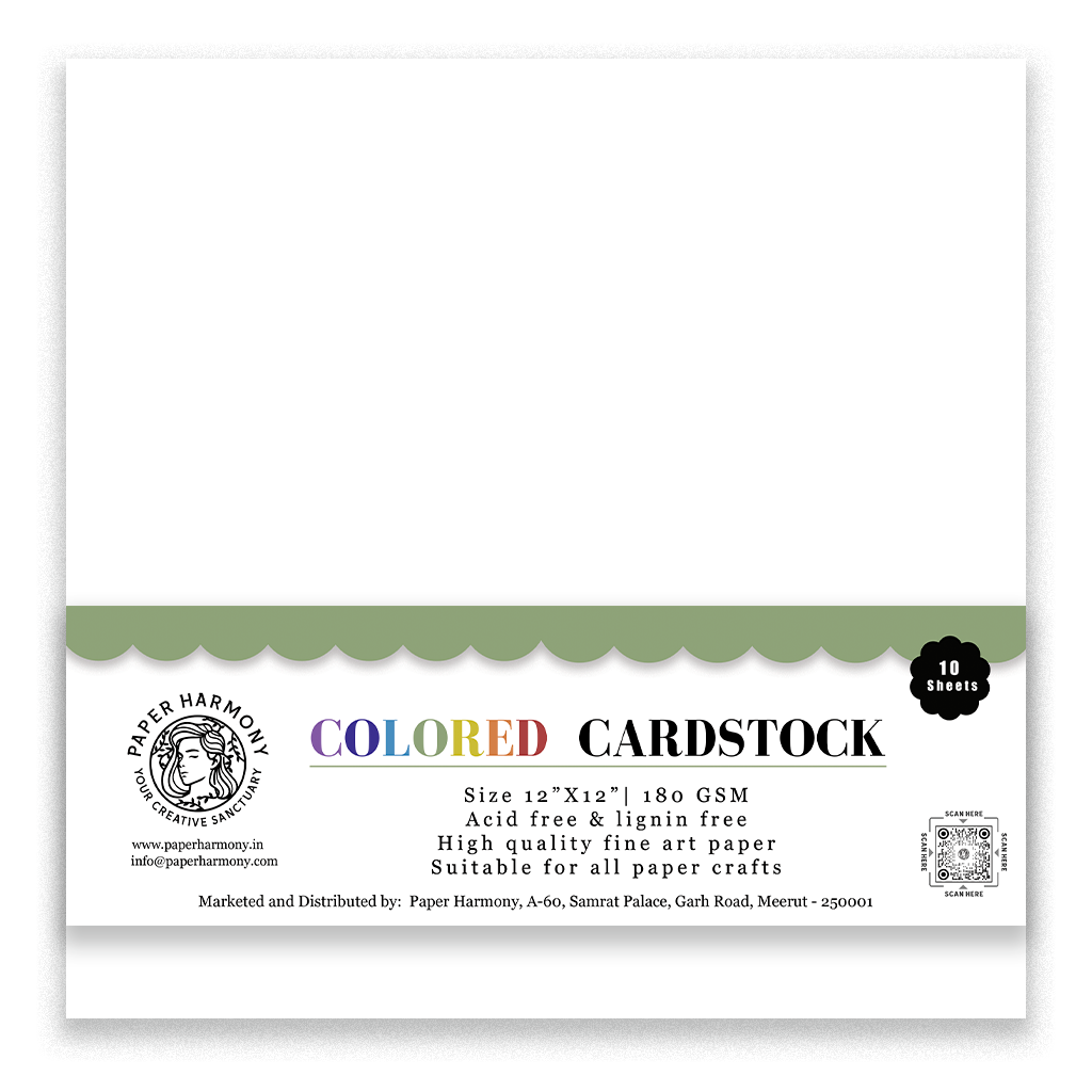 Ivory Cardstock 12"x12" - 180 GSM - Paper Harmony