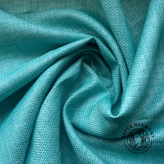 Basket Weave Fabric - Teal