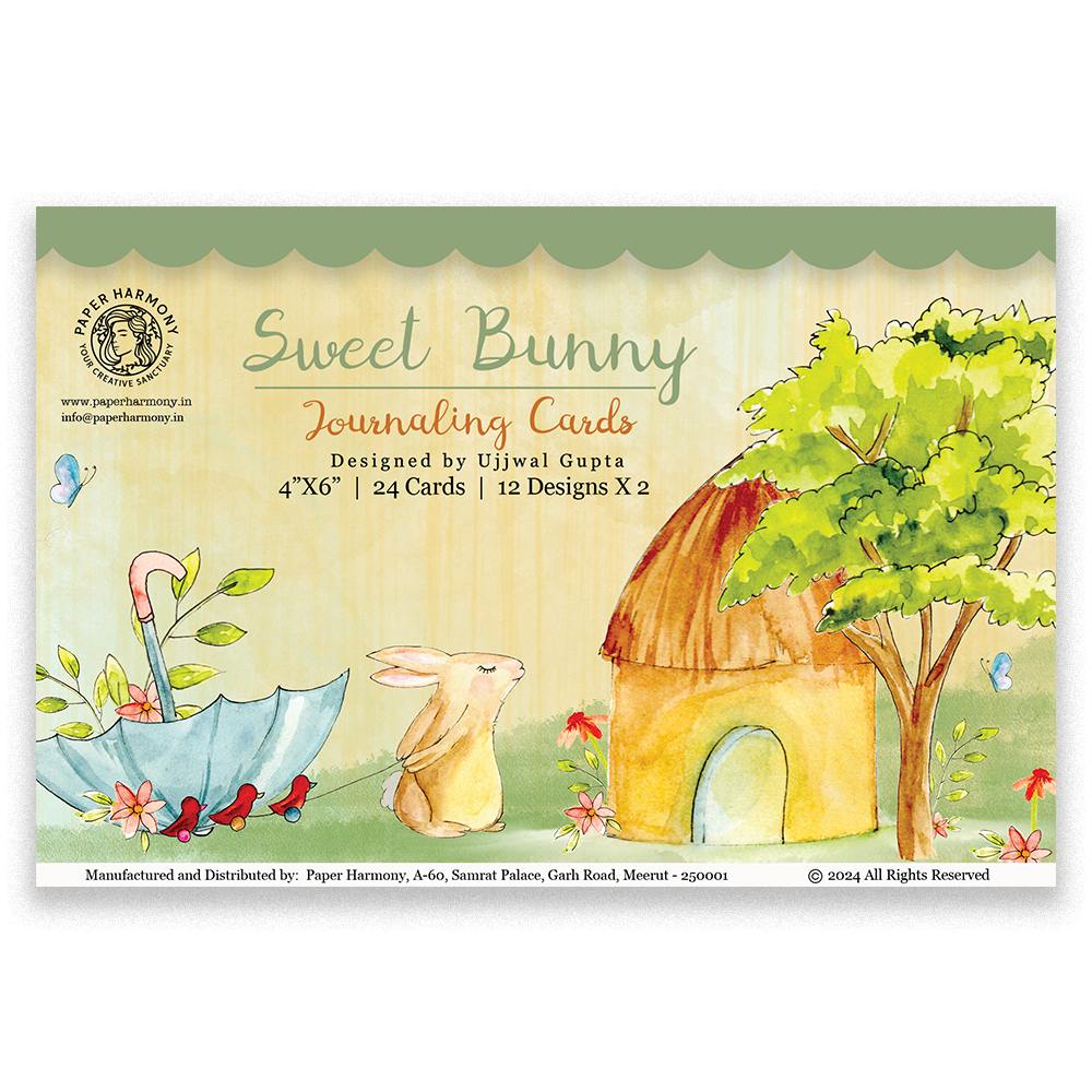 Sweet Bunny Journaling Cards - 4"X6" - Paper Harmony